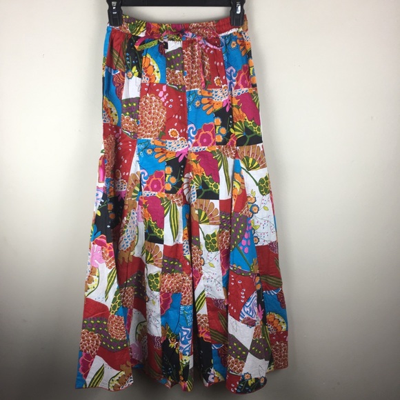 Catalog Classics patchwork gypsy skirt - Picture 2 of 9
